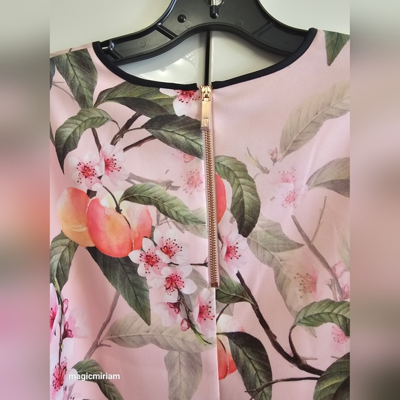 NWOT TED BAKER LONDON  Cathe Peach Blossom Bow-Sleeve Top - Picture 8 of 12